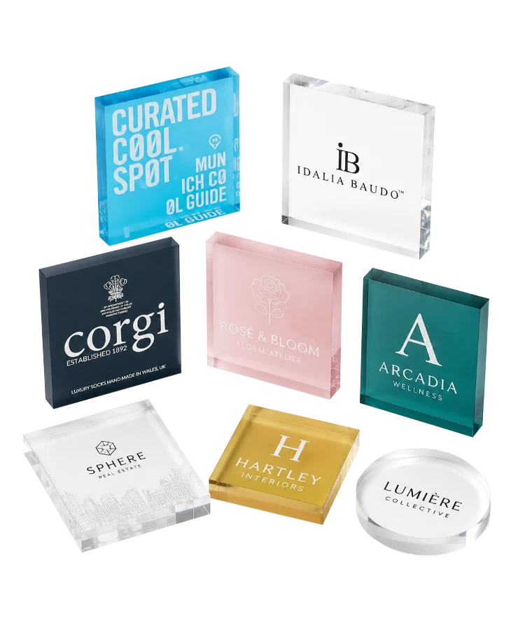 Bloques de Logo Acrílico Personalizados
