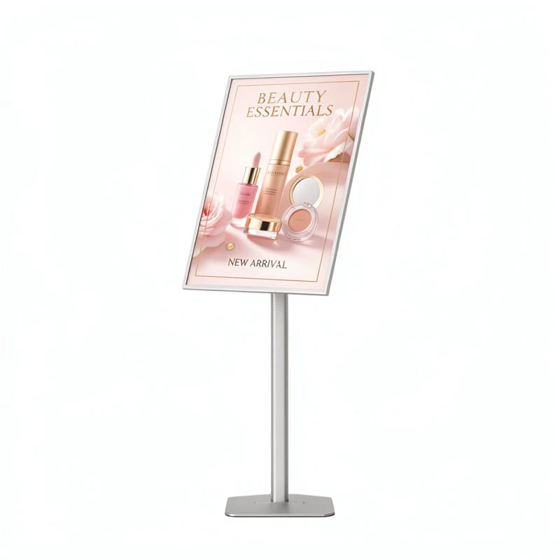 FL002 con poster pubblicitario di cosmetici