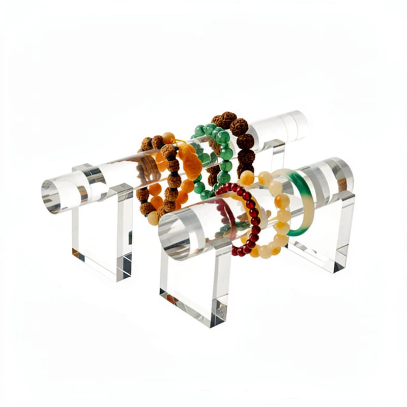 Clear Acrylic Horizontal Bar Bracelet Display Stand