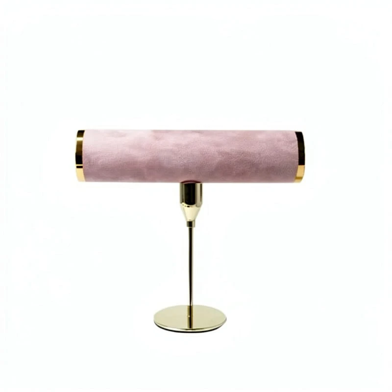Metal Bracelet Display Stand with Microfiber Suede Bar for Counters
